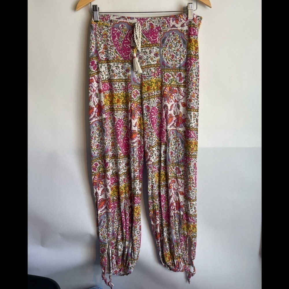Anthropologie XS Joggers Printed Comfy Drawstring Floral